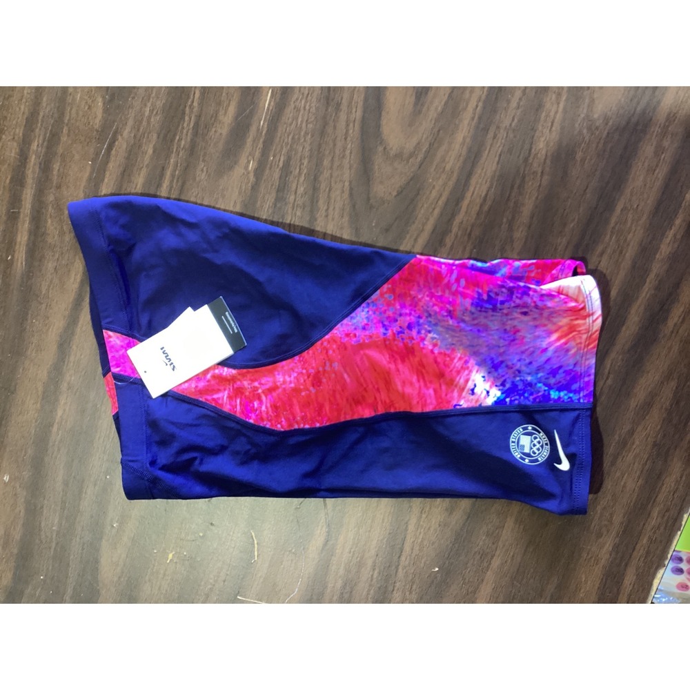 Nike Mens USA Olympic Team Hydrastrong Swim Jammers Navy Blue Pink NESSE037 38